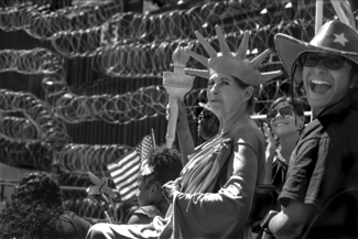 Liberty and razor wire