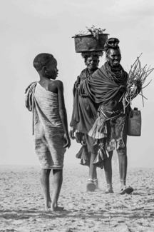 Fetching water and greens