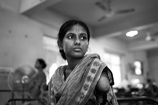 A survivor of the Rana Plaza building collapse A survivor of the Rana Plaza building collapse